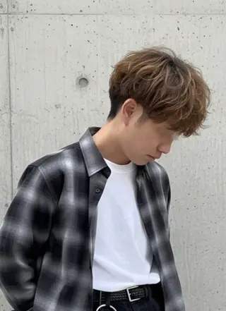 ショート カラー メンズ 大人メンズパーマ /石川瑠青のヘアスタイル