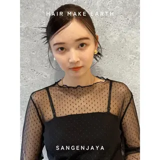 セミロング ヘアアレンジ hair make earth 🪡のヘアスタイル