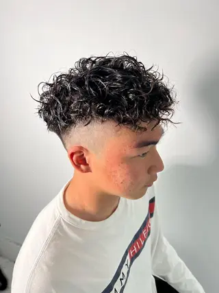 ショート パーマ メンズ 柏メンズカットパーマ NO.1タイチのヘアスタイル