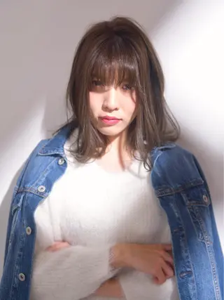 ミディアム カラー パーマ 【髪質改善師】 鈴木伸之介のヘアスタイル