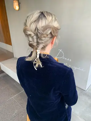 ミディアム ヘアアレンジ ブリーチ/アレンジ 天満/chihiroのヘアスタイル