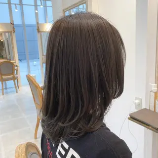 ミディアム カラー ブリーチなし✨艶髪 カラー𓃲YAGIのヘアスタイル