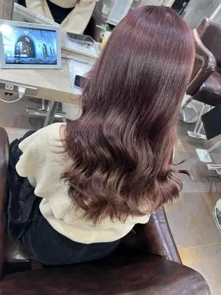 ロング カラー ヘアアレンジ ミルクティーハイトー ン💖Mikaのヘアスタイル