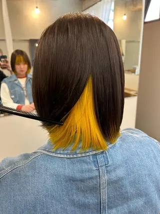 ミディアム カラー 名古屋/伏見/花屋 併設/不破新のヘアスタイル