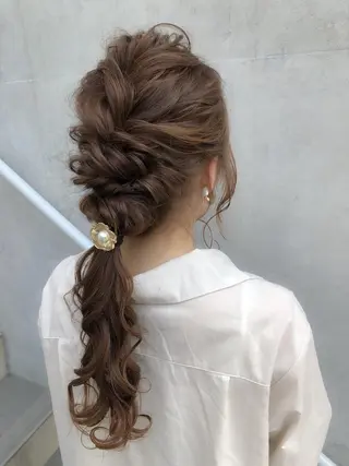 ロング カラー ヘアアレンジ ビューティービースト 鹿児島店のヘアスタイル