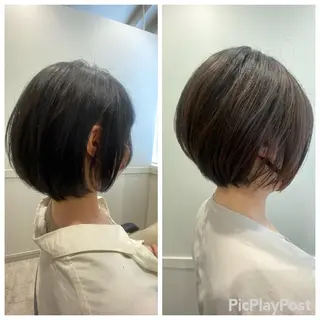 ショート パーマ ブリーチ縮毛矯正 /髪質改善/KEIのヘアスタイル