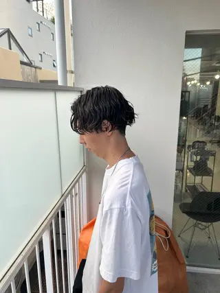 パーマ メンズ カズキ🌼曲がる縮毛 /くせ毛パーマのヘアスタイル