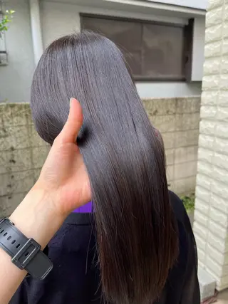 ミディアム カラー ere 代々木公園所属・みほ/ニュアンス/ モード/艶カラーのヘアスタイル