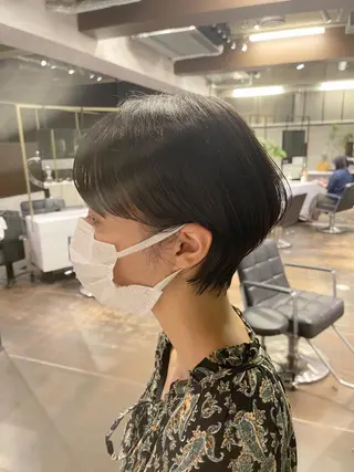 ショート レイヤー特化/小顔顔 周り/セノ/表参道のヘアスタイル