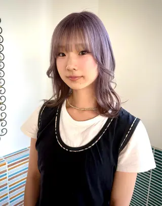 セミロング カラー カラー特化/ブリーチ 梅田中崎町/あかりのヘアスタイル