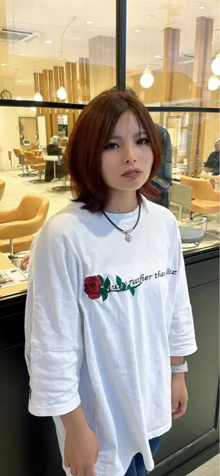 ミディアム カラー ラブーケ中川中島店 クラタチカコのヘアスタイル