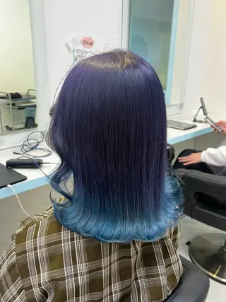 ミディアム カラー ブリーチカラー 🩵MIZUKIのヘアスタイル