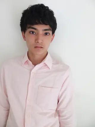 ショート カラー パーマ ヘアアレンジ メンズ パーソナルカラー合わ せたカラー🤍なつみのヘアスタイル