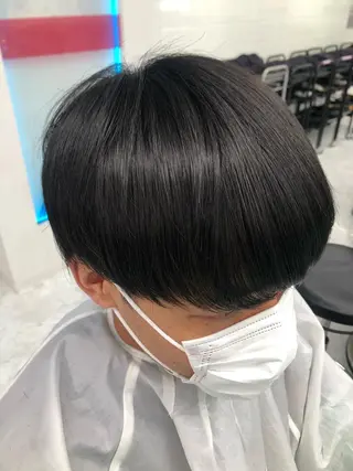 メンズ BABY 艶髪暗髪ヘア💖達人のヘアスタイル