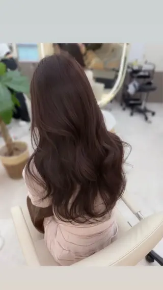 セミロング カラー 顔周りカット/髪質改 善/新宿/畑中稔里のヘアスタイル