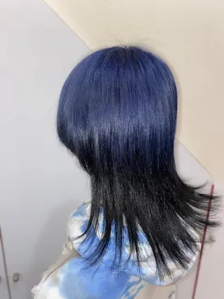 ミディアム ゆぴ☾‪/推しカラー /ハイトーンのヘアスタイル