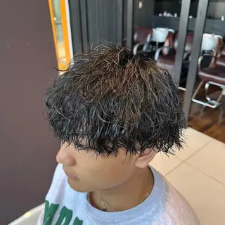 パーマ メンズ little×aimer仙台2号店所属・仙台駅/メンズパーマ /🔗髙橋海汰のヘアスタイル