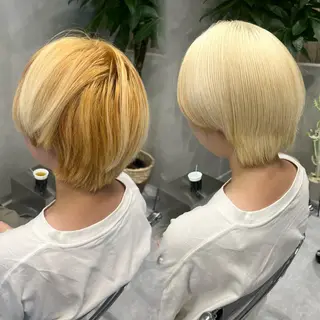 ミディアム デザイン🥇複雑履歴 ハイトーン特化のヘアスタイル