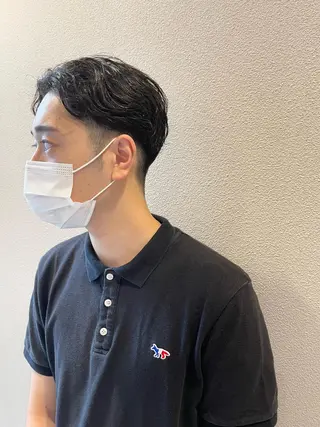 メンズ KNOWHOW京都所属・トレンド/顔まわり/ レイヤー/グレージュのヘアスタイル