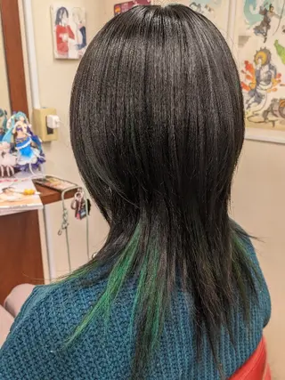 セミロング カラー fuwat所属・秋葉原でカラーする なら🐉ちぇーたんのヘアスタイル