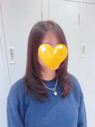 セミロング カラー 韓国ヘア nanahaのヘアスタイル