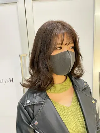 ミディアム 栄　mighty by H所属・不破一輝/栄/矢場町 ボブ/レイヤー/艶髪のヘアスタイル