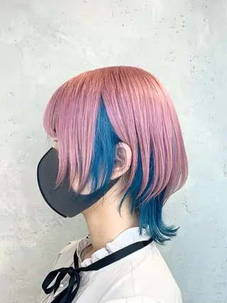 ショート カラー ヘアアレンジ ｲﾝﾅｰｶﾗｰ屋さん 🫧伊藤拓実のヘアスタイル