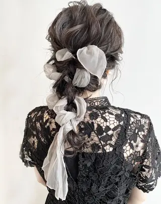 セミロング ヘアアレンジ HAIR MAKE SALON new  me所属・ヘアメイク new meのヘアスタイル