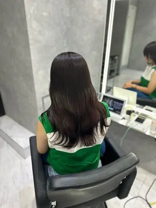 ロング カラー CS made by SHACHU 栄所属・中村 さきのヘアスタイル