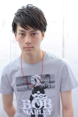 ショート メンズ EMANONシェアサロン心斎橋店所属・韓国メンズヘア　ミル クティボブ　足立佳代のヘアスタイル