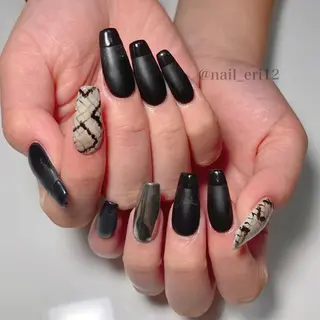 ロング ネイル nail salon &e eriのネイルデザイン