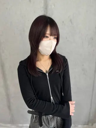 セミロング カラー Mariana雛/ 西大分/ハイライトのヘアスタイル