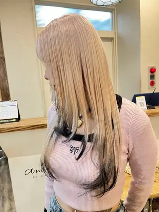 ロング カラー ハイトーン カラー/久保田彰のヘアスタイル