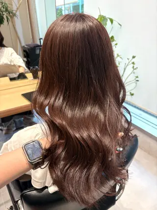 ロング カラー 風香🪼レイヤー カット/艶カラーのヘアスタイル