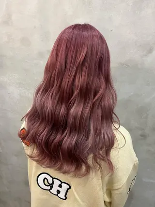ロング カラー 艶髪/ハイトーン/ ヘアセット/モエノのヘアスタイル