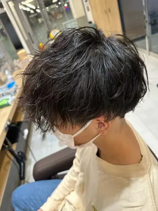 ミディアム パーマ メンズ 💈メンズ特化 美容師サキ💈のヘアスタイル