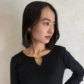 ミディアム カラー 柔らかいcolor ￤韓国￤🩰マユ🩰のヘアスタイル