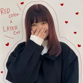 ミディアム カラー お洒落パーマ/ 艶カラー/michiのヘアスタイル