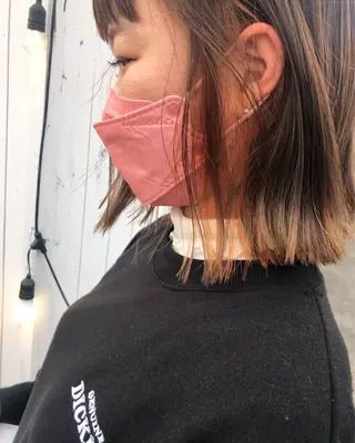 ミディアム デザインカット🎨 ボブ🫟おざきのヘアスタイル