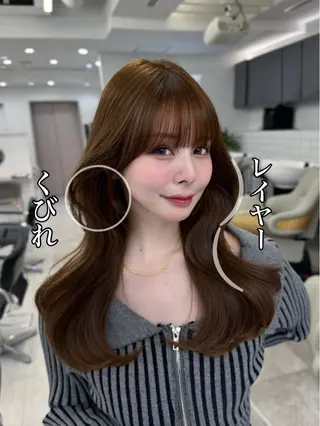 セミロング 映える顔まわり/前髪 特化 💗 ユキマのヘアスタイル