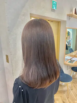 ミディアム ♥️透明感×抜け感 ベージュ/佑珠♥️のヘアスタイル