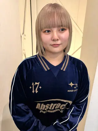 ショート カラー 森貴裕/ベージュ/ パーマ/オリーブのヘアスタイル