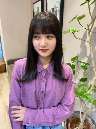 ミディアム Misaki ║ツヤカラーのヘアスタイル
