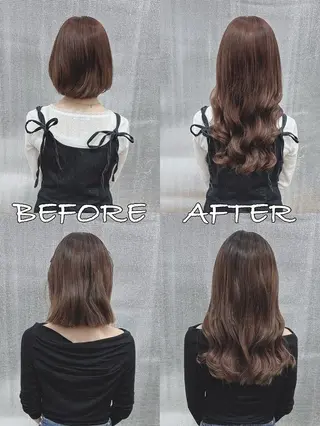 ロング カラー ヘアアレンジ LIP 大阪本店 エクステ 堀谷和孝のヘアスタイル