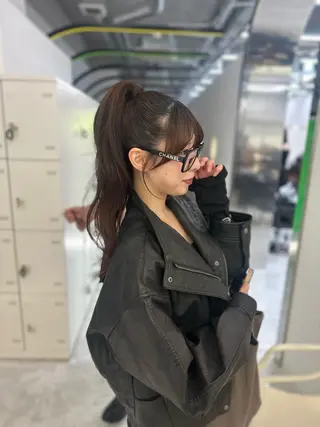 ロング カラー ヘアアレンジ 大人っぽ中韓レディ ヘア🤍MAOのヘアスタイル