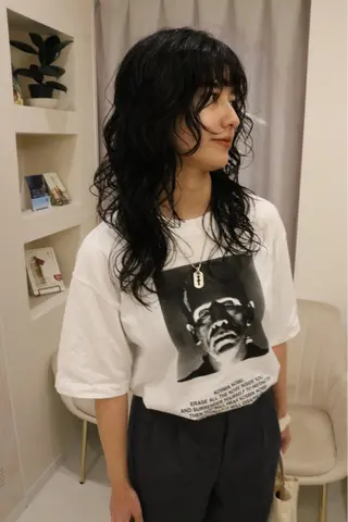 セミロング パーマ 松村 澪里のヘアスタイル