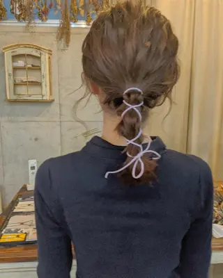 ミディアム カラー ヘアアレンジ 南堀江 möwen ( メーヴェ )所属・mowen RUIのヘアスタイル