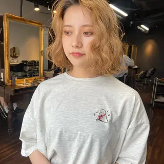 セミロング カラー パーマ ヘアアレンジ 🌼memoto 東三国店🌼のマツエク・マツパデザイン