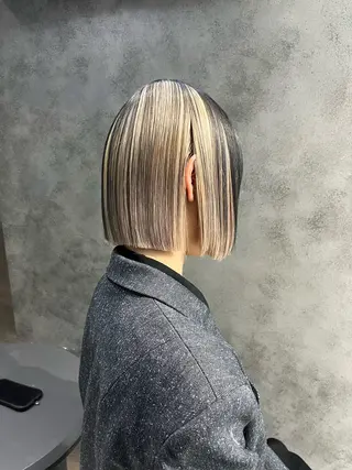 カラー 顔まわり/ボブウルフ 🤍愛唯(めい)のヘアスタイル