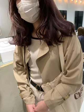 カラー ラベンダー/レイヤー スタイル🤎mamiのヘアスタイル